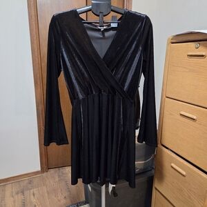 Express LARGE Black Long Sleeve Dress